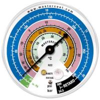 Мановакуумметр Mastercool EBL, диаметр 80 мм, Bar/PSI/C /класс 1,6/R410A, R407C, R22