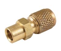 Штуцер сервисный односторонний под пайку с трубой 1/4"  BC-AV-B6