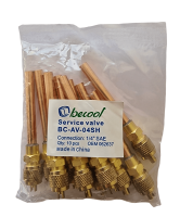 Штуцер сервисный с красномедной трубкой, с толщиной стенки 0,6 мм и длиной трубки 50 мм BC-AV-04SH