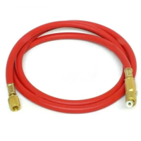 Красный зарядный шланг Mastercool 41363 (90 cм, гайки F1/4" SAE x F1/4" SAE)